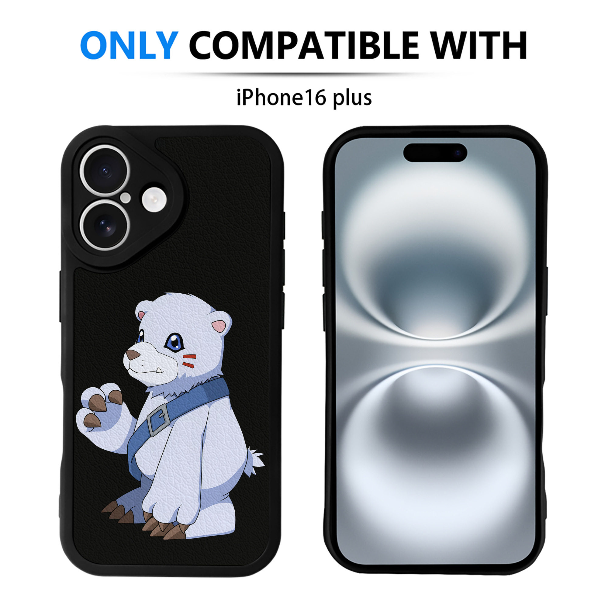 （画像用） Digimon デジタルモンスター/デジモン 【iPhone 16シリーズ対応】シリコンスマホケース（レザー調） 材質：シリコン